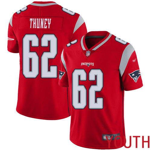 New England Patriots Football #62 Inverted Legend Limited Red Youth Joe Thuney NFL Jersey->youth nfl jersey->Youth Jersey